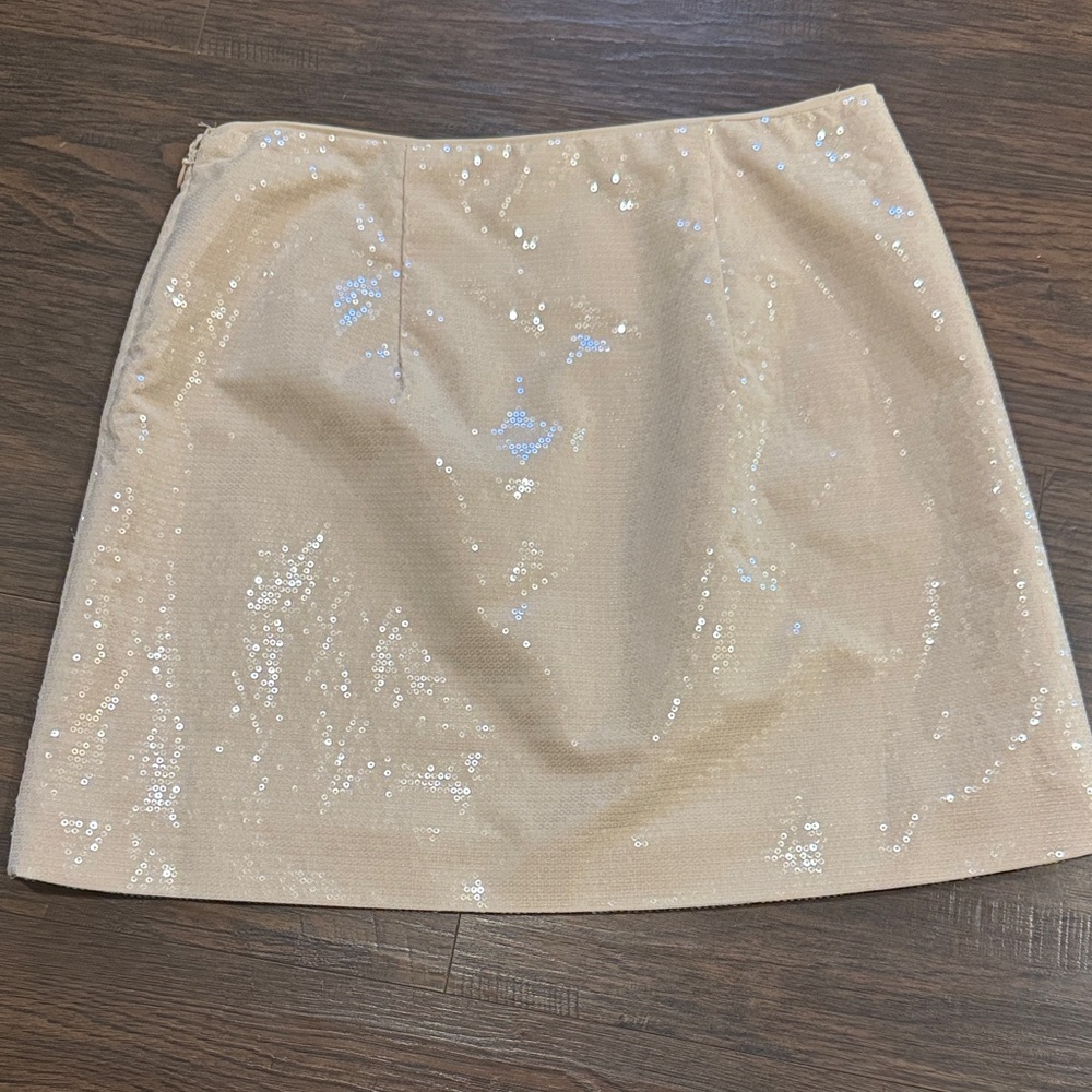 Cream Sequin Skirt